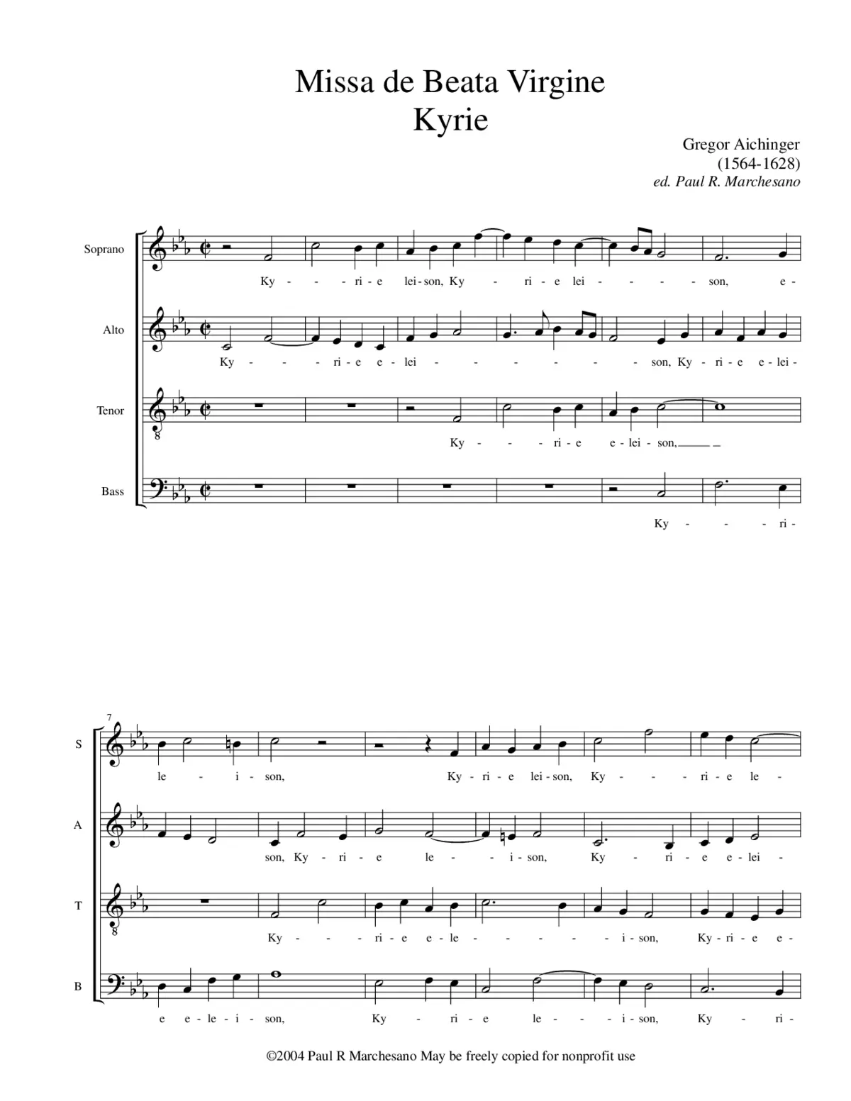 Missa de Beata Virgine - Page 1