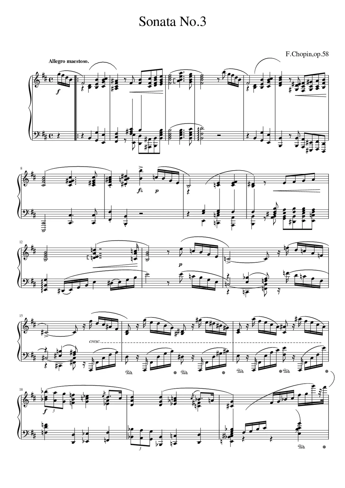 Piano Sonata No.3 Op.58 - Page 1