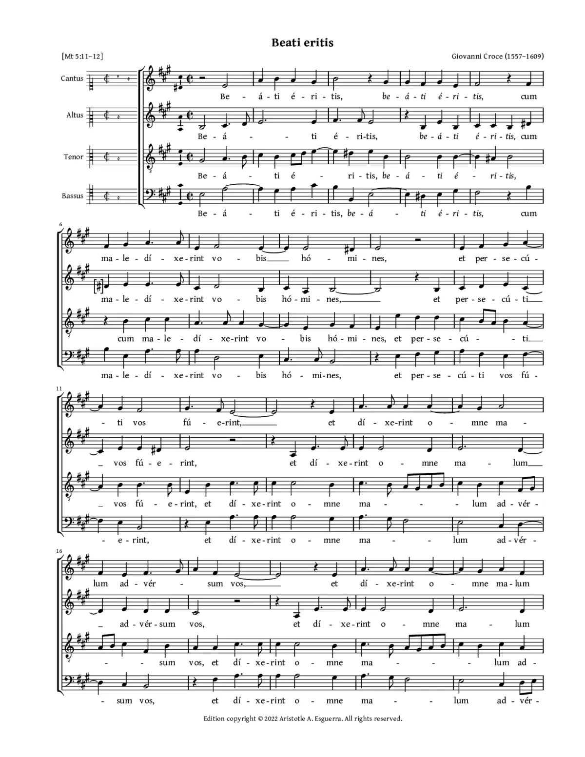 Beati eritis - Page 1