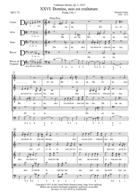 Domine, non est exaltatum cor meum, SWV 78