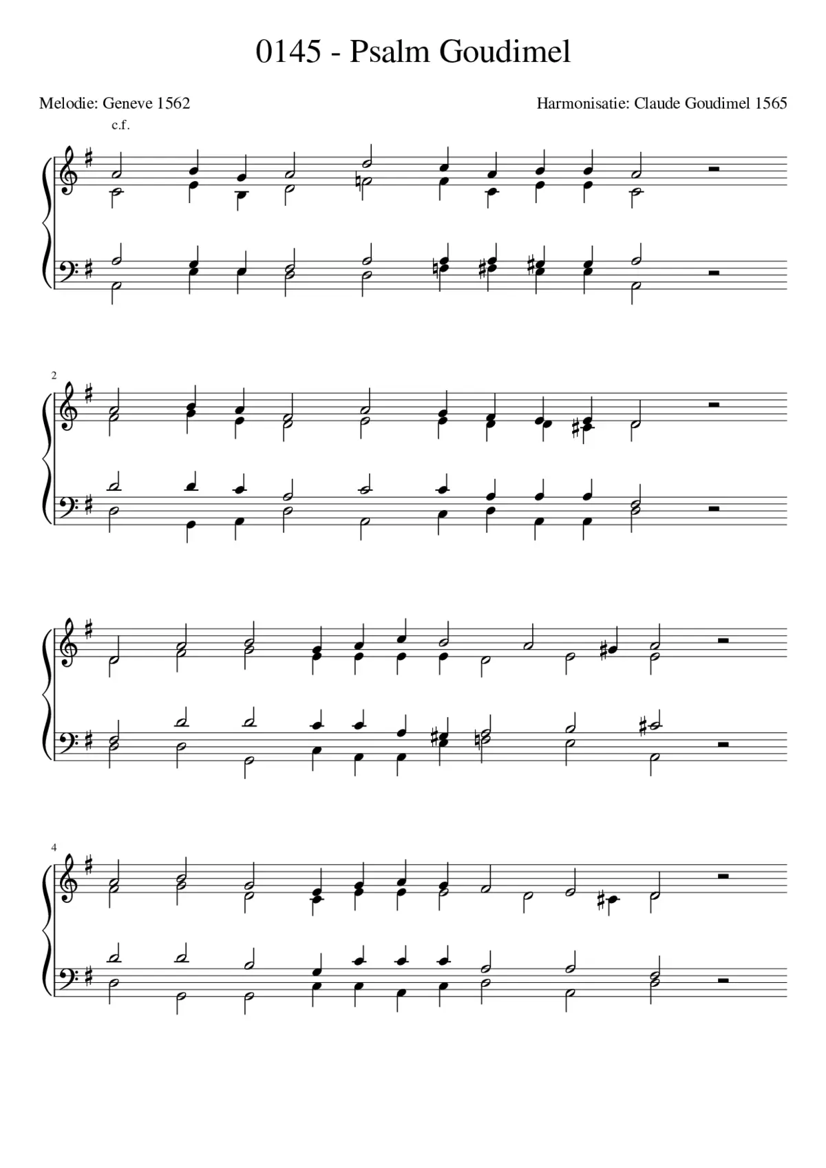 Goudimel Psalms 145 - Page 1