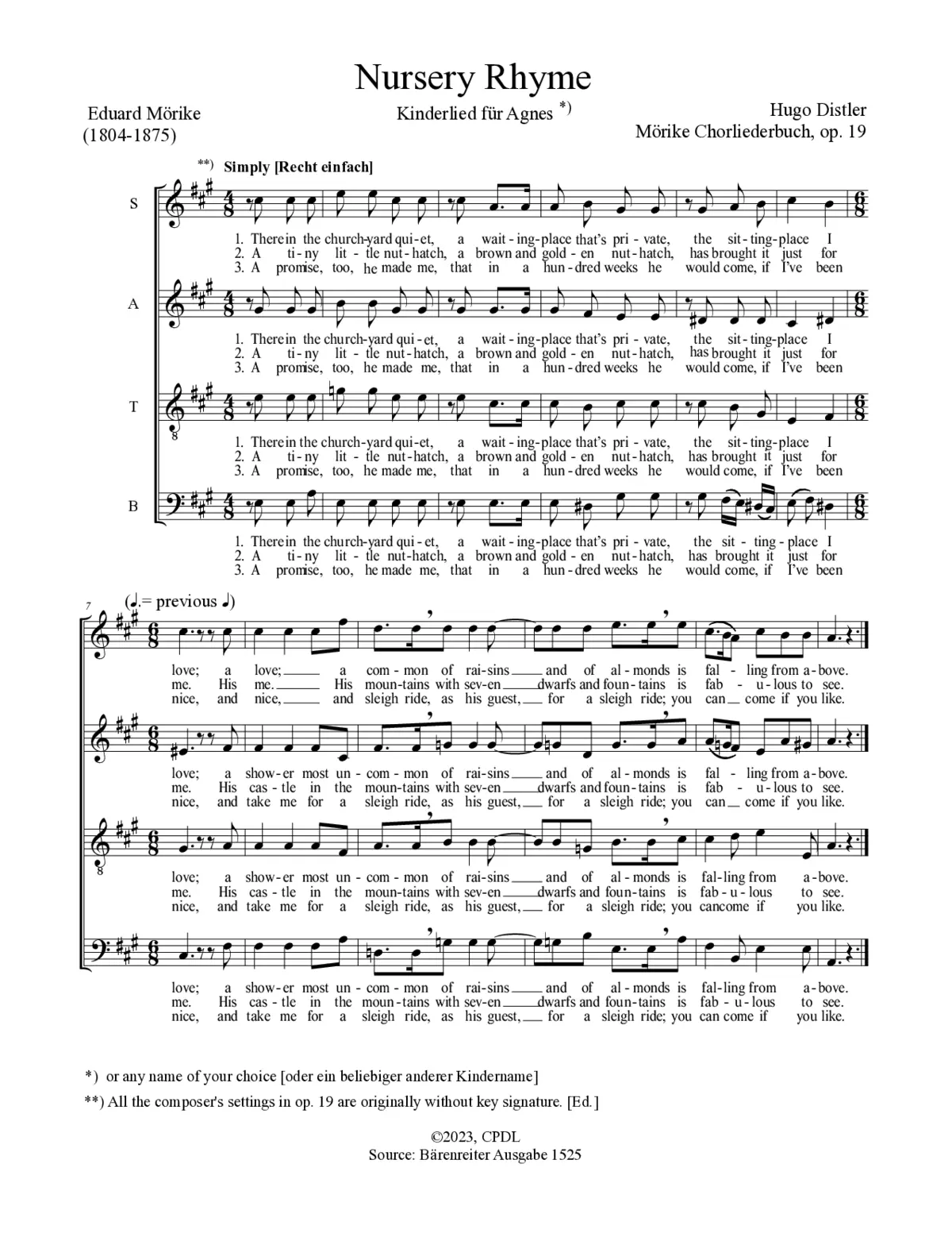 Kinderlied für Agnes - Page 1
