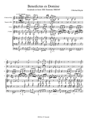 Benedictus es Domine, MH 369