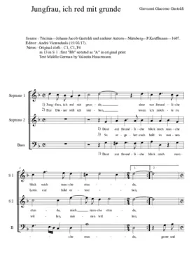 Jungfrau, ich red mit Grunde