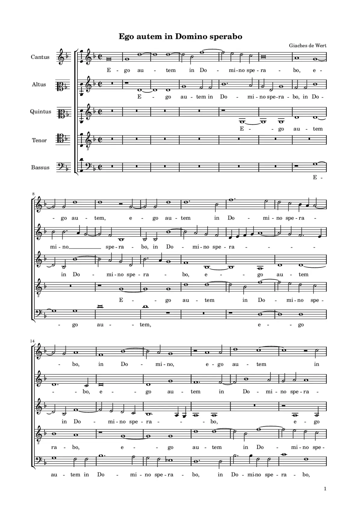 Ego autem in Domino sperabo - Page 1