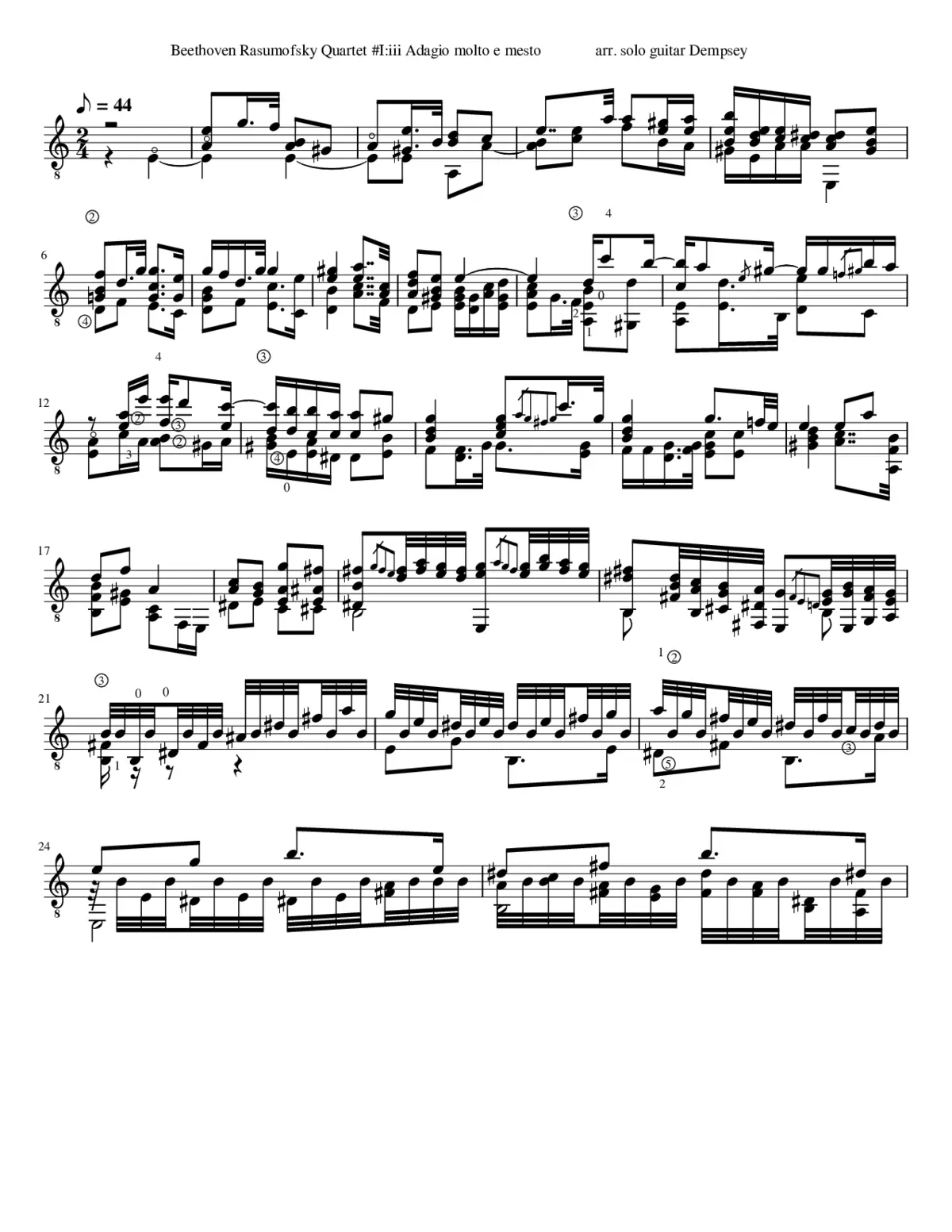 String Quartet No.7 Op.59 No.1 - Page 1