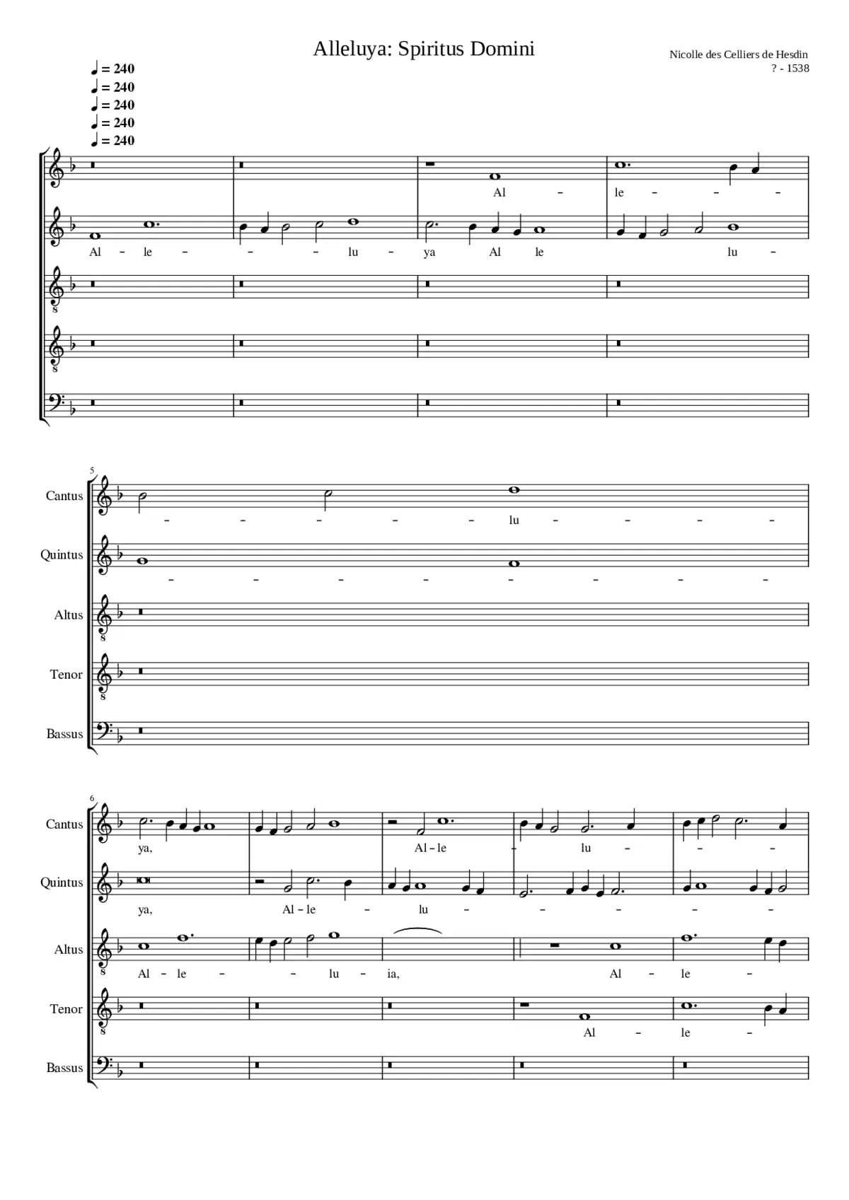 Alleluia: Spiritus Domini - Page 1