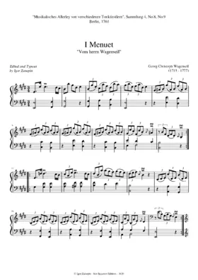 2 Menuets in E major, E minor
