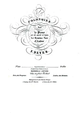 Polonaise sur des motifs de l'opéra 'Le domino noir' d'Auber