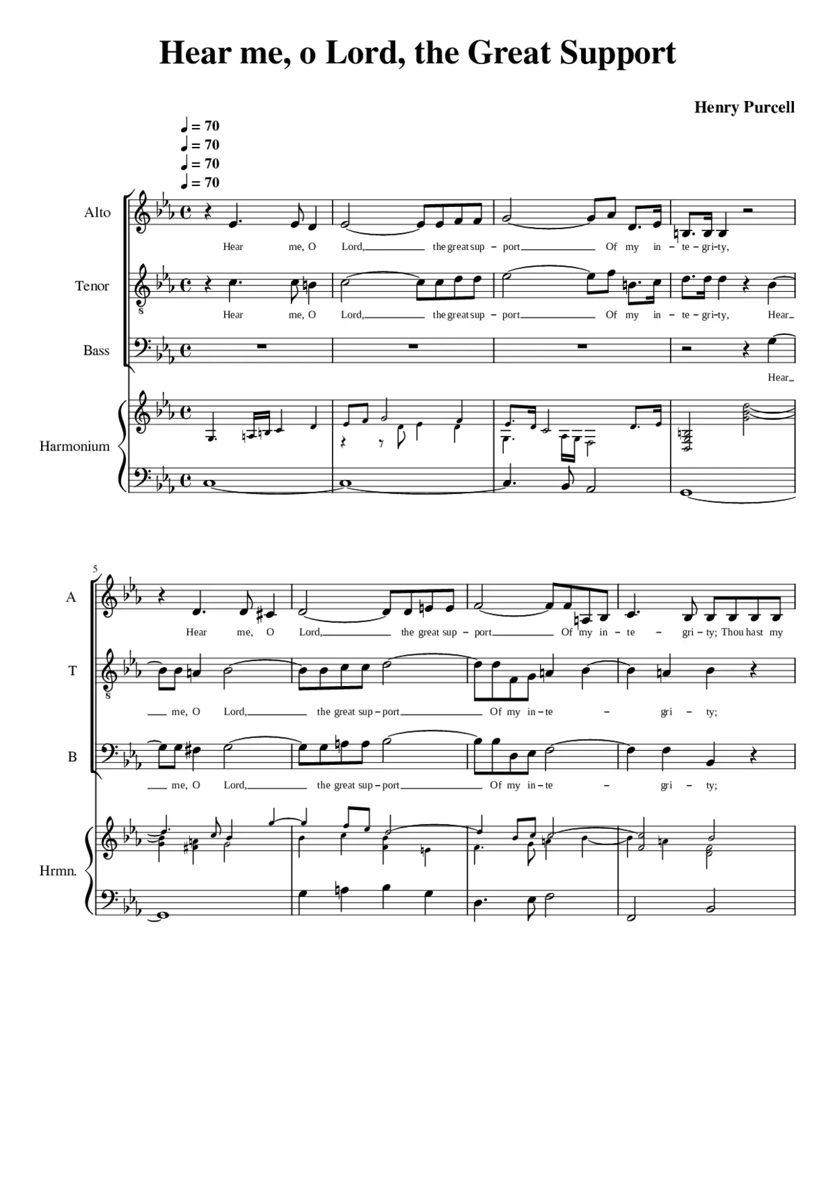 Hear me O Lord the Great Support - Page 1