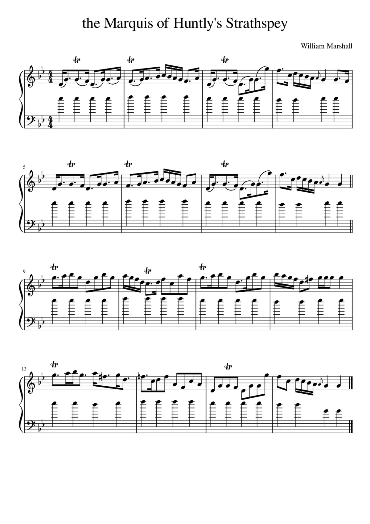 the Marquis of Huntly's Strathspey - Page 1