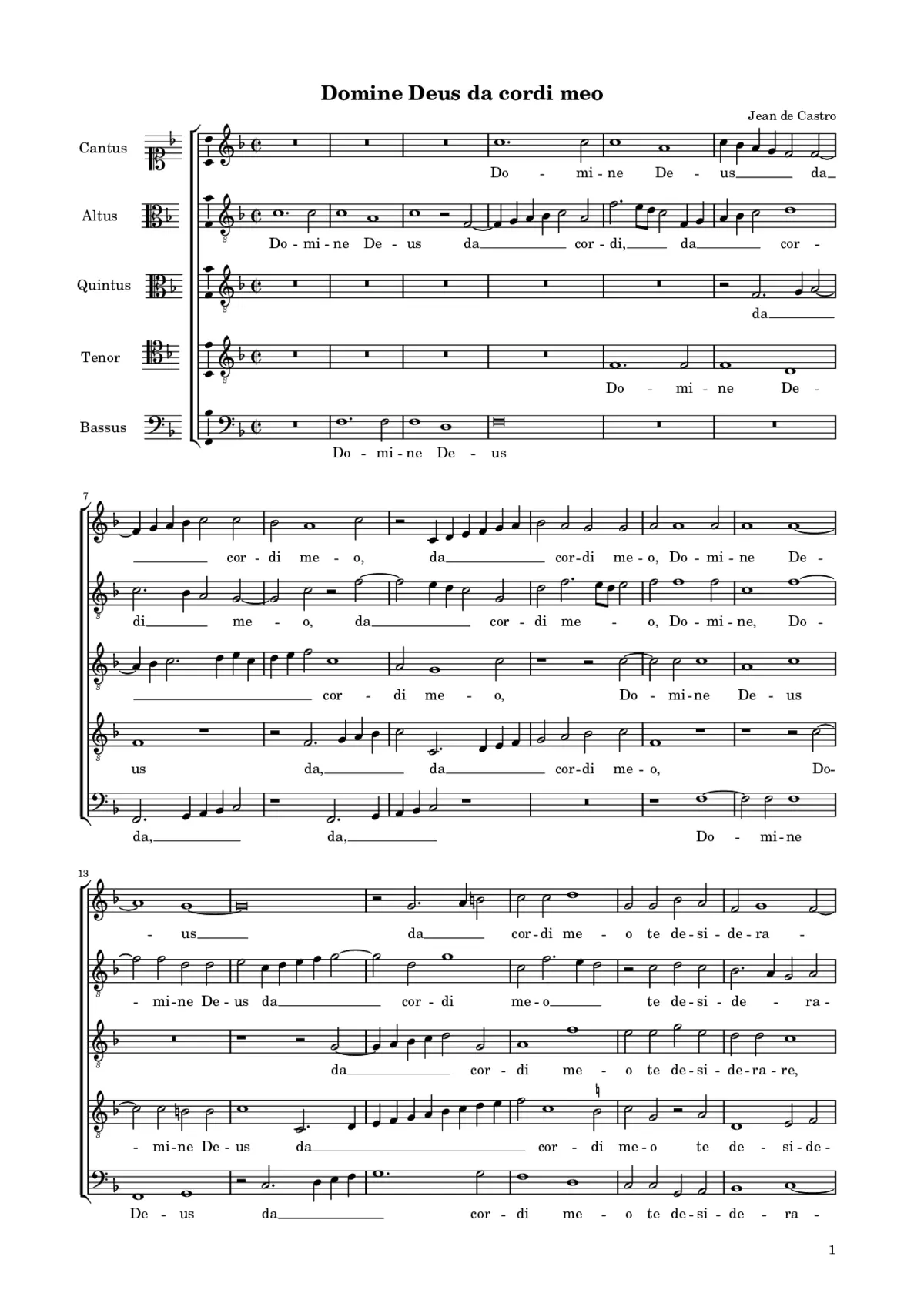 Domine Deus da cordi meo - Page 1