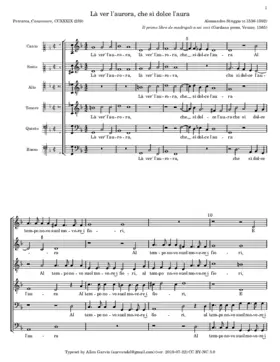 La ver l'aurora, che si dolce l'aura