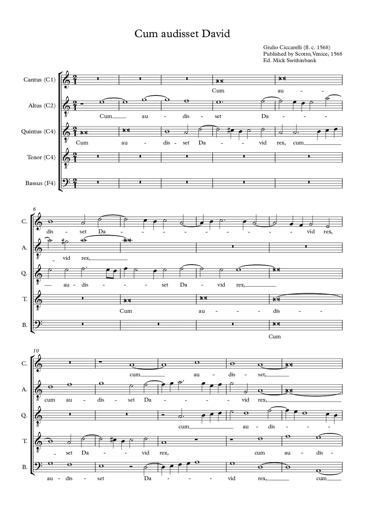 Cum audisset David - Page 1