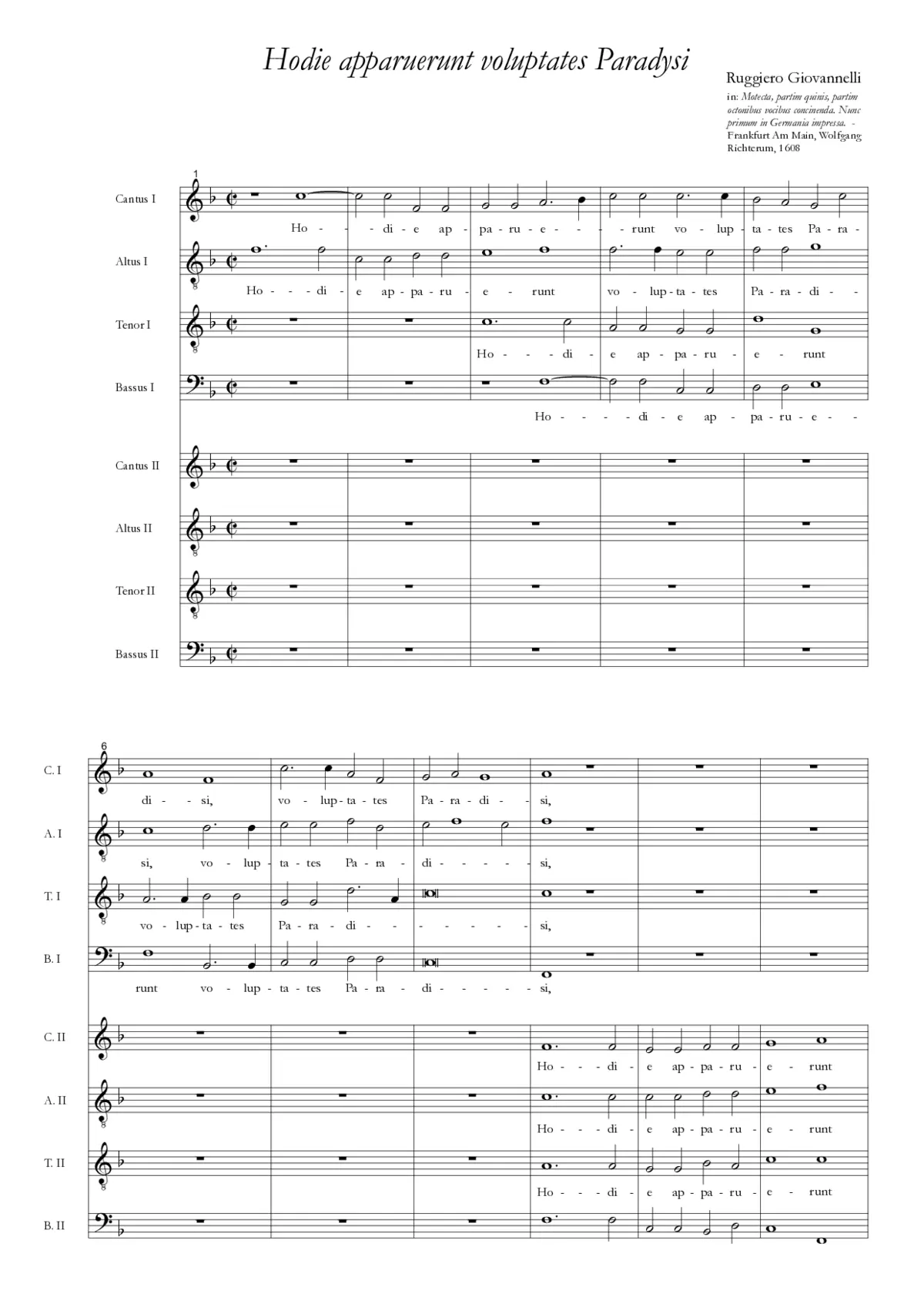 Hodie apparuerunt voluptates paradisi - Page 1