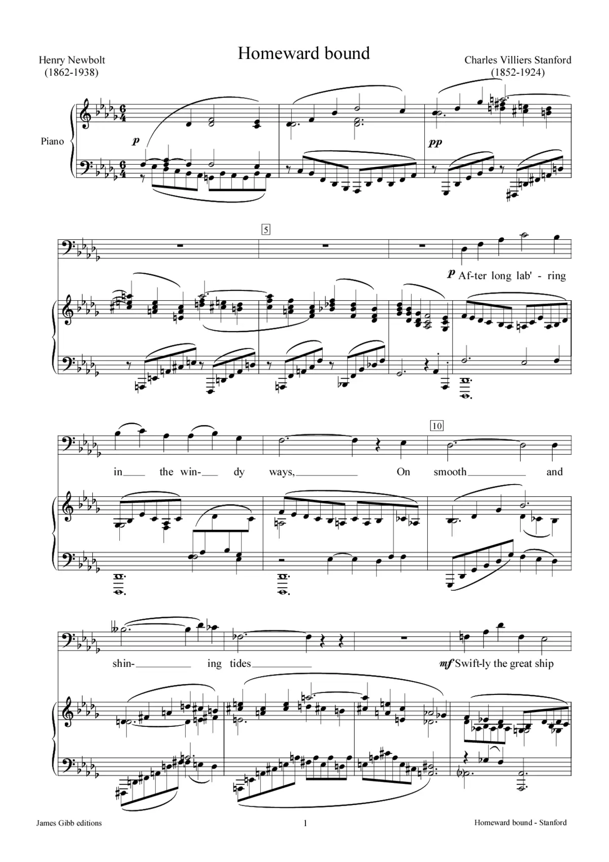 Homeward bound, Op. 91:4 - Page 1