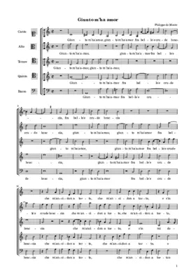 Giunto m'à Amor fra belle et crude braccia