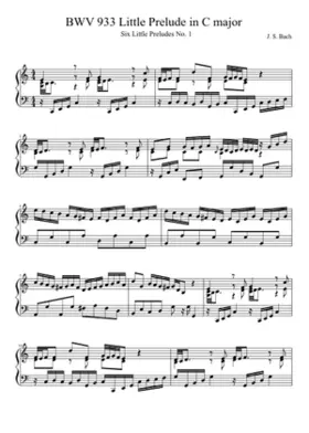 6 Kleine Präludien BWV 933-938