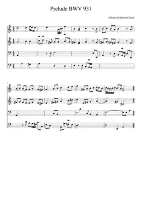 Prelude BWV 931