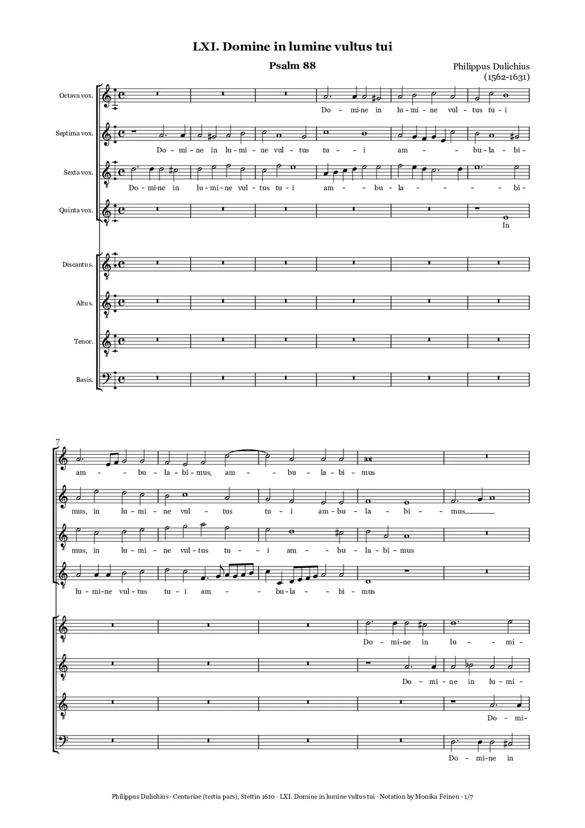 Domine in lumine vultus tui - Page 1
