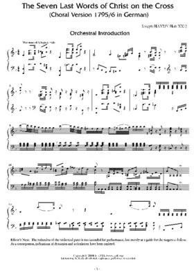 Die Worte des Erlösers am Kreuze, Hob. XX:2