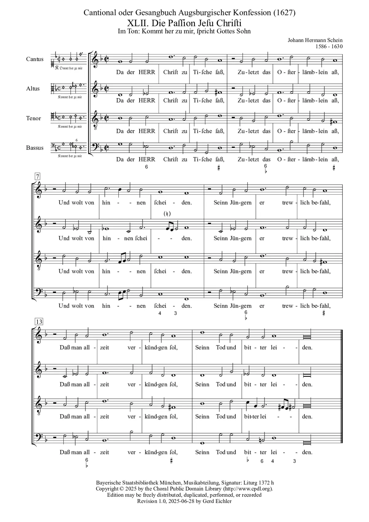 Da der Herr Christ zu Tische saß - Page 1