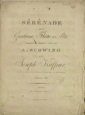 Sérénade pour Guitarre, Flute & Alto