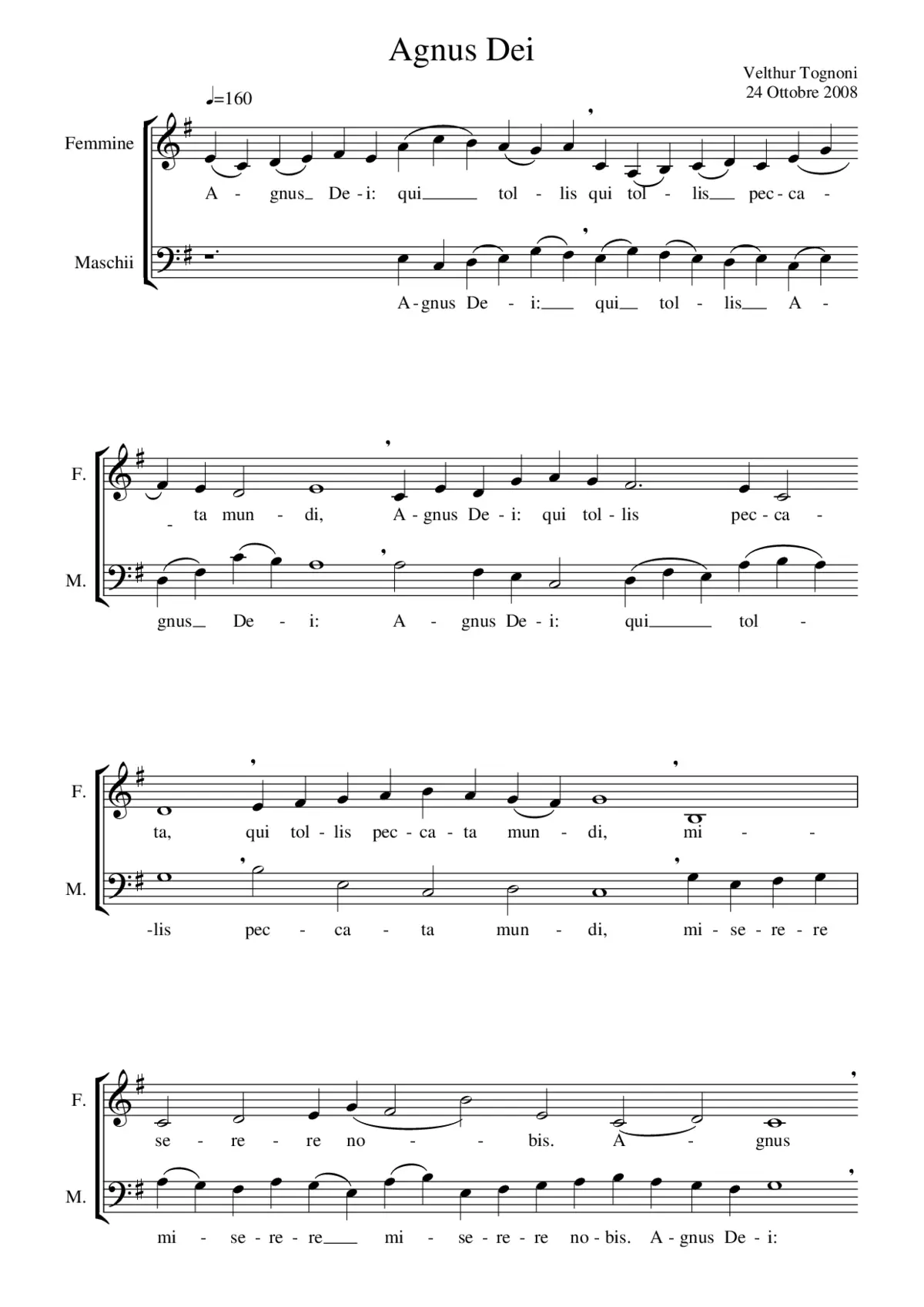 Agnus Dei - Page 1