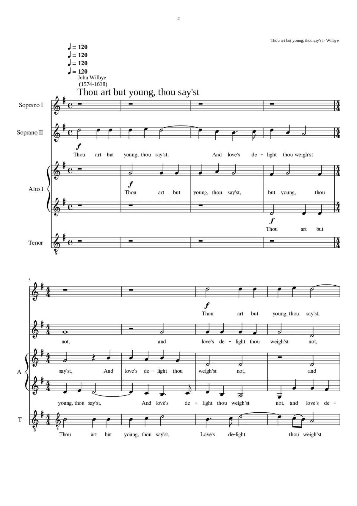 Thou art but young thou say'st - Page 1