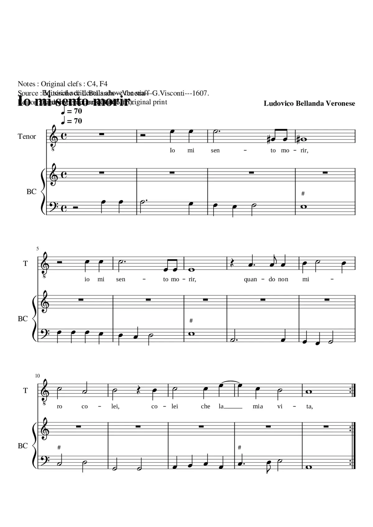 Io mi sento morir - Page 1