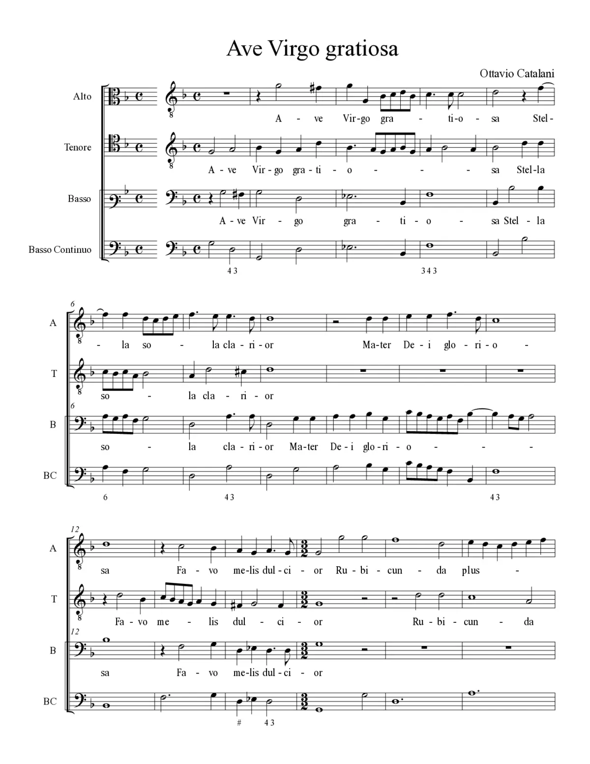 Ave Virgo gratiosa - Page 1