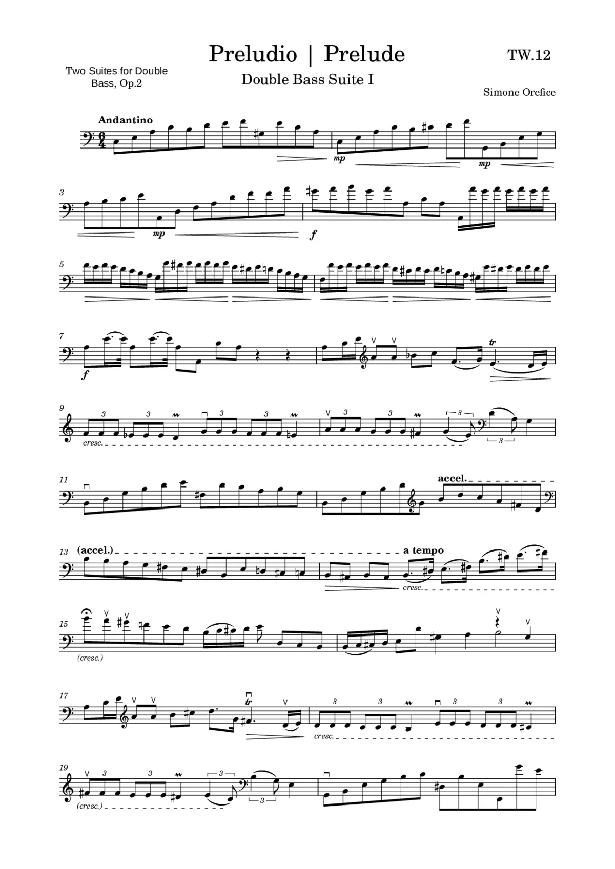 Two Suites for Double Bass - Page 1