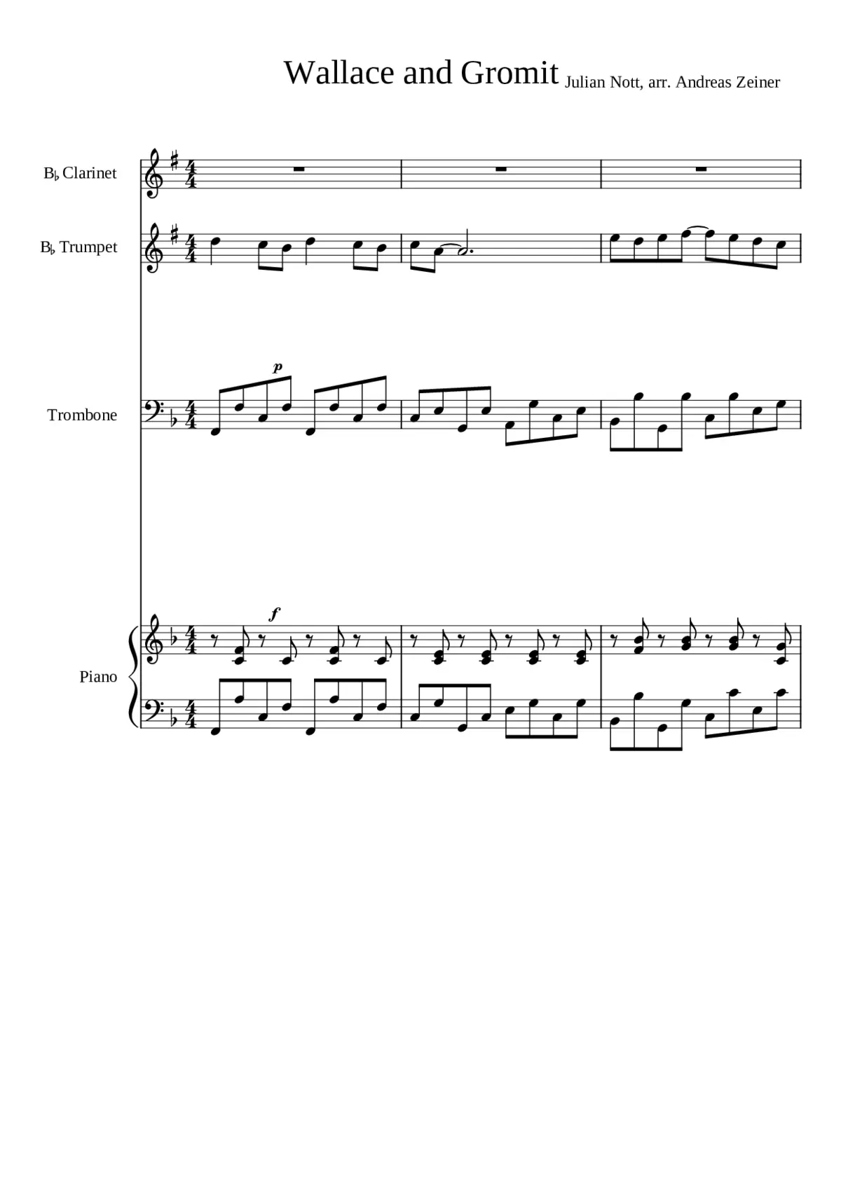 Wallace and Gromit Theme - Page 1