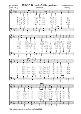 Lord of all hopefulness