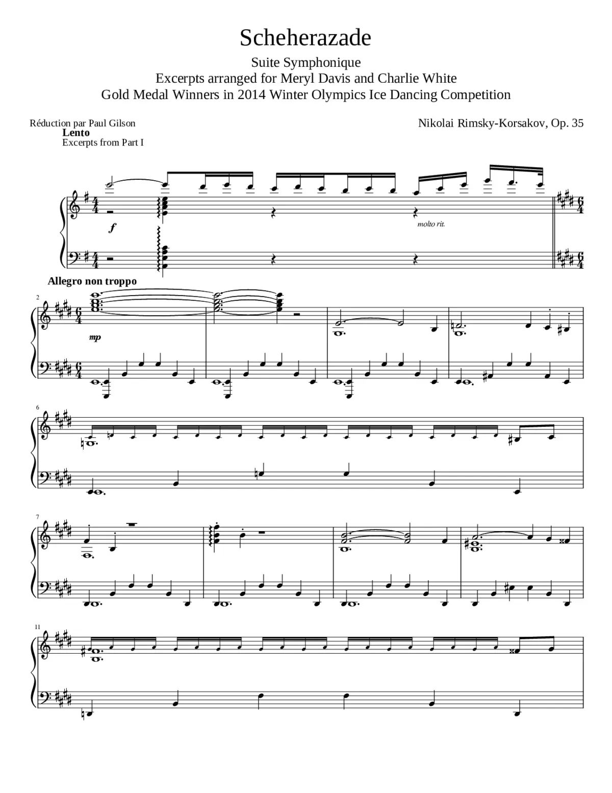 Scheherazade Op.35 - Page 1