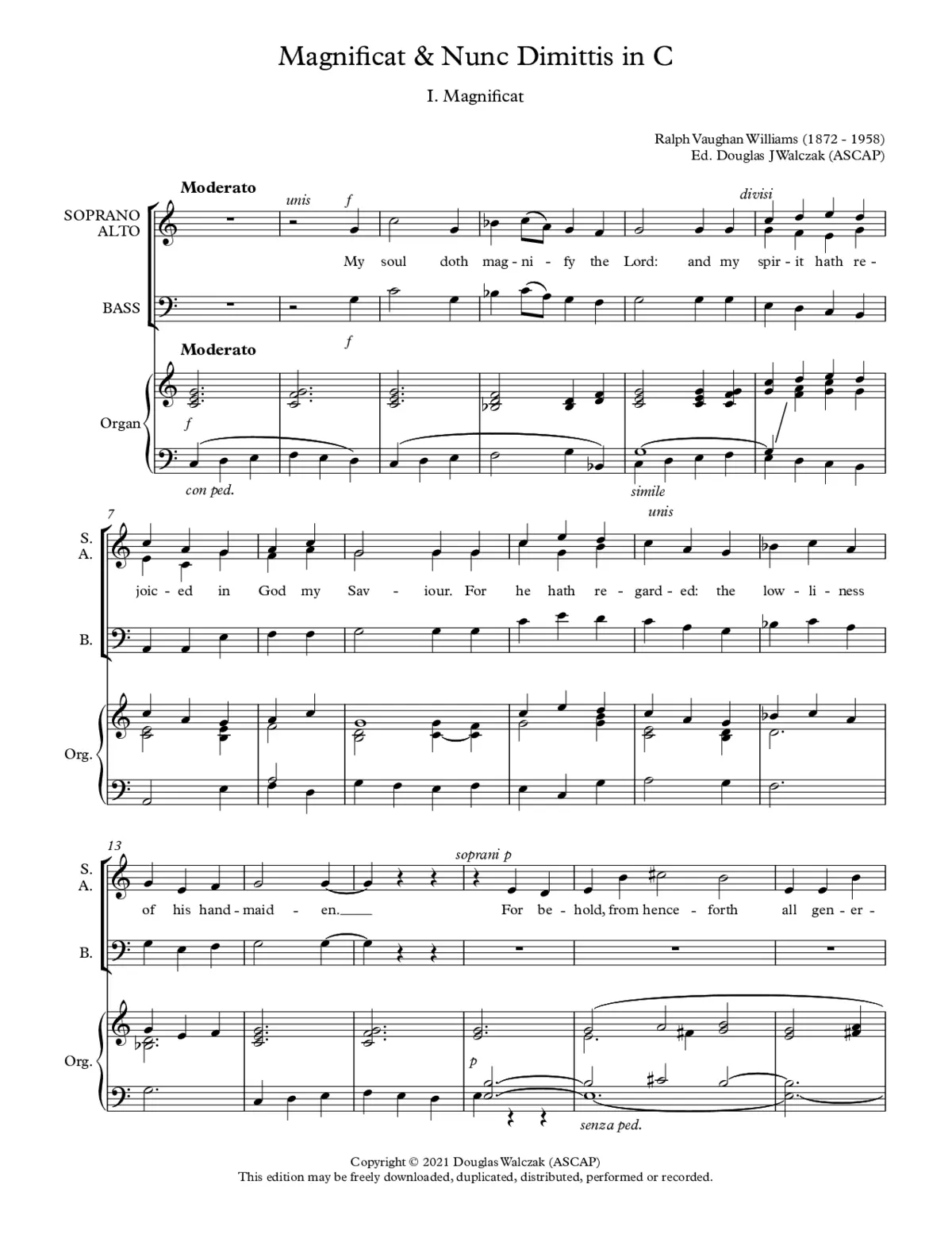 Magnificat and Nunc Dimittis in C - Page 1