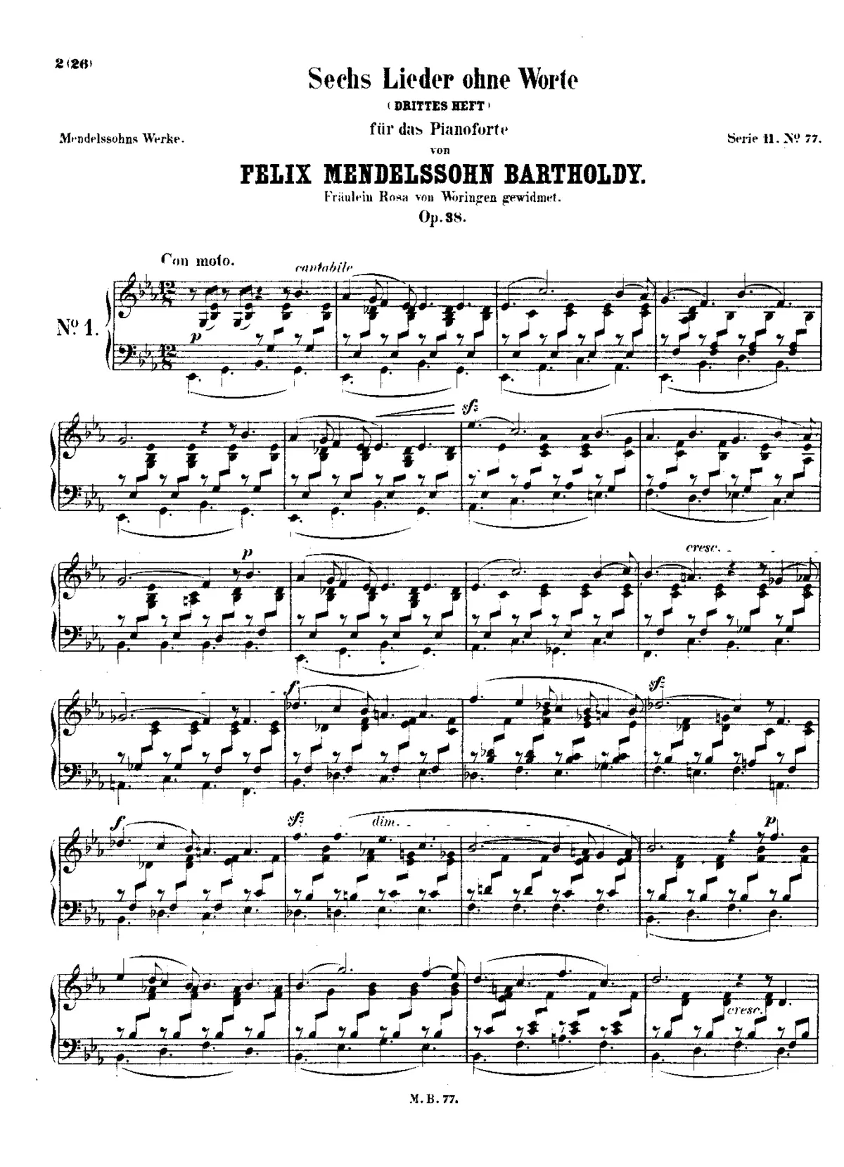 Lieder ohne Worte - Page 1