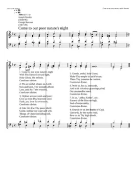 Come to our poor nature's night