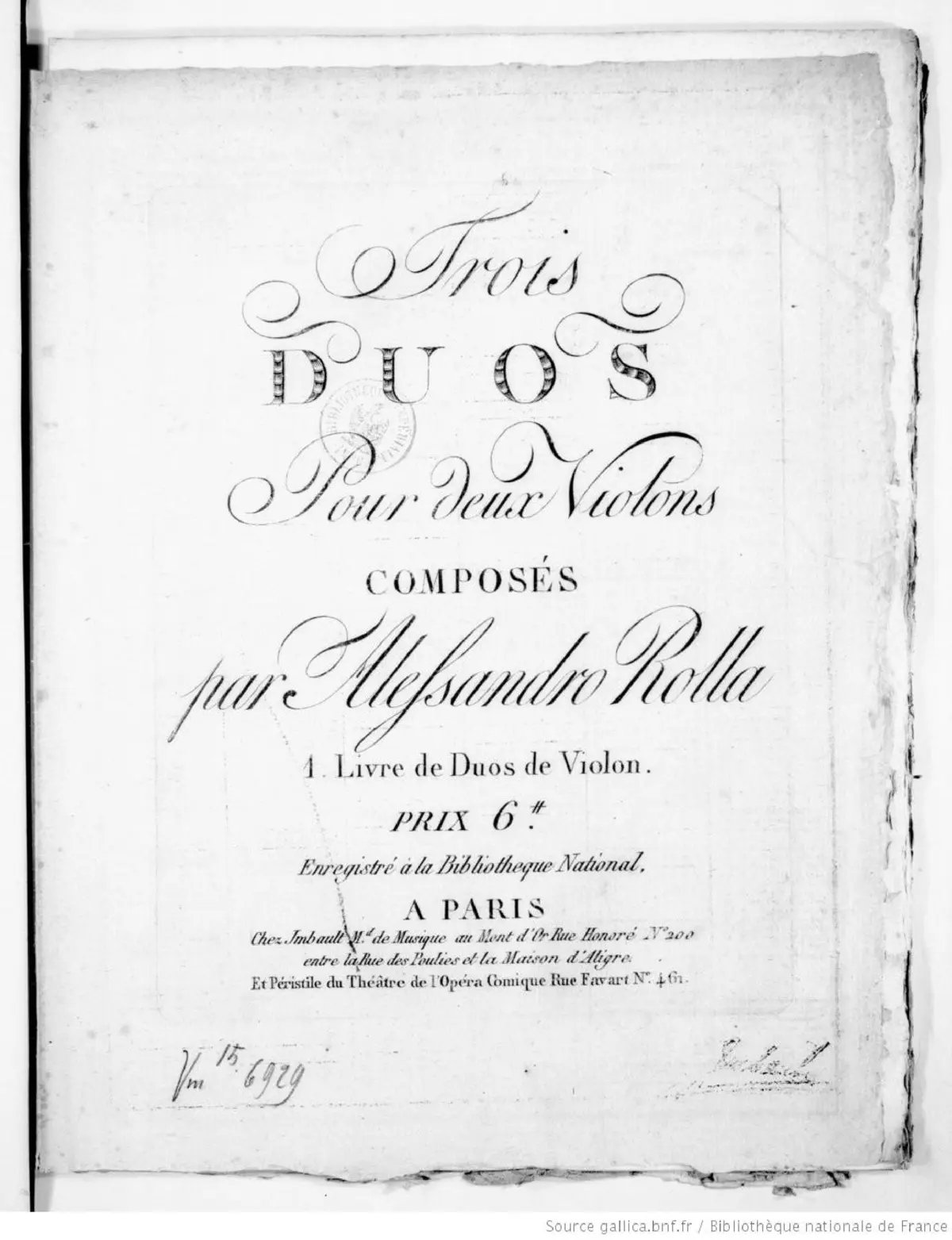 Trois duos pour deux violons, Livre 1 - Page 1