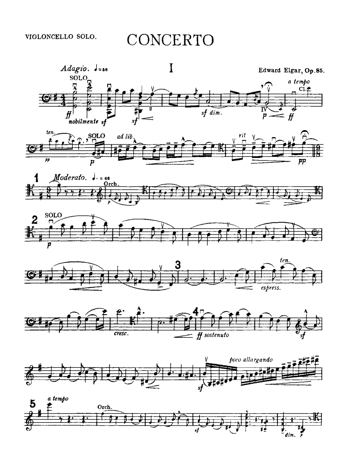 Cello Concerto in E minor - Page 1