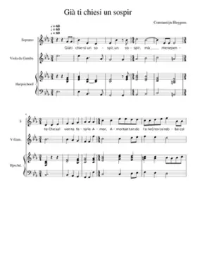 Già ti chiesi un sospir