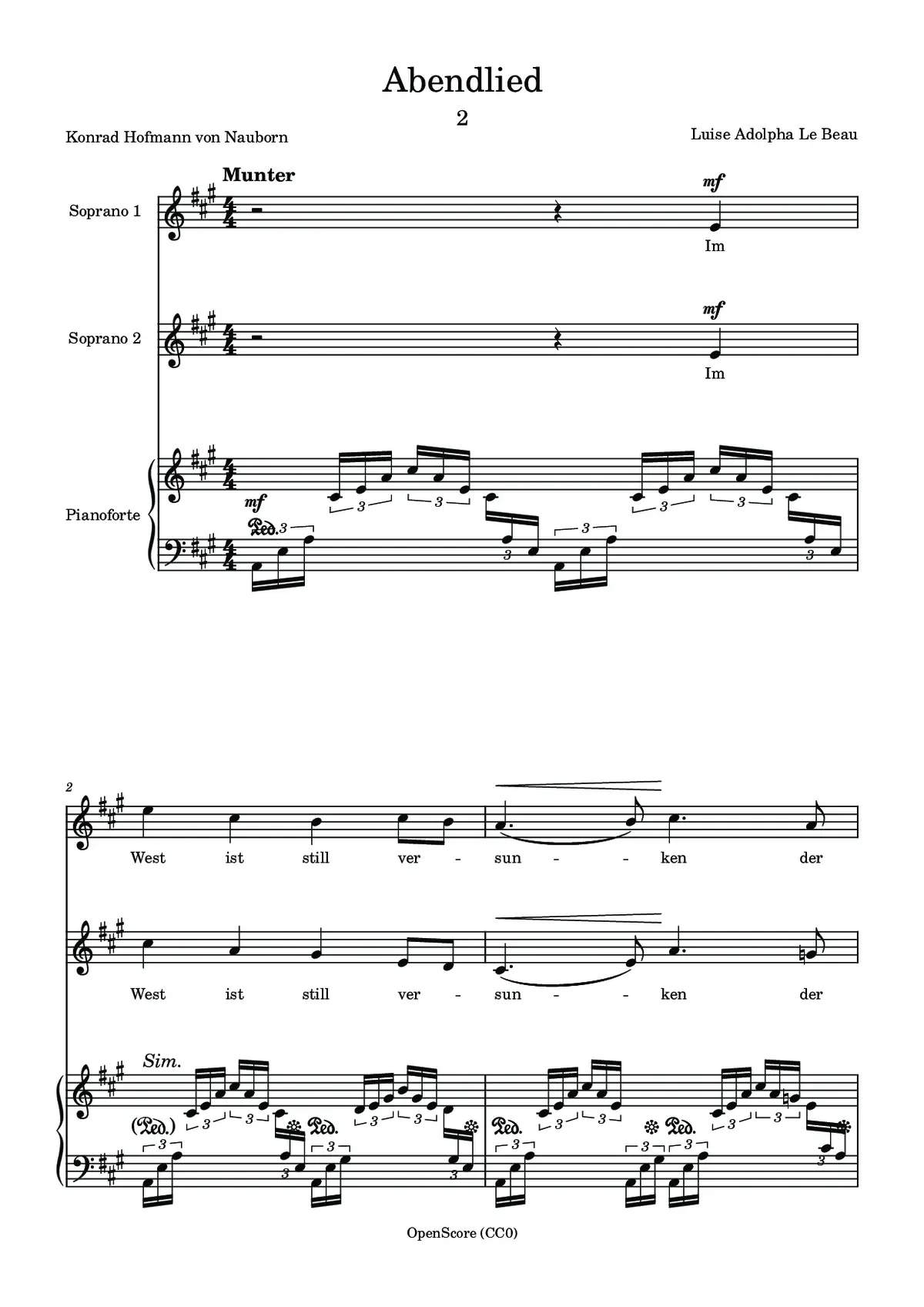Abendlied - Page 1