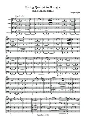 String Quartet in D major, Hob.III:34, Op.20 No.4