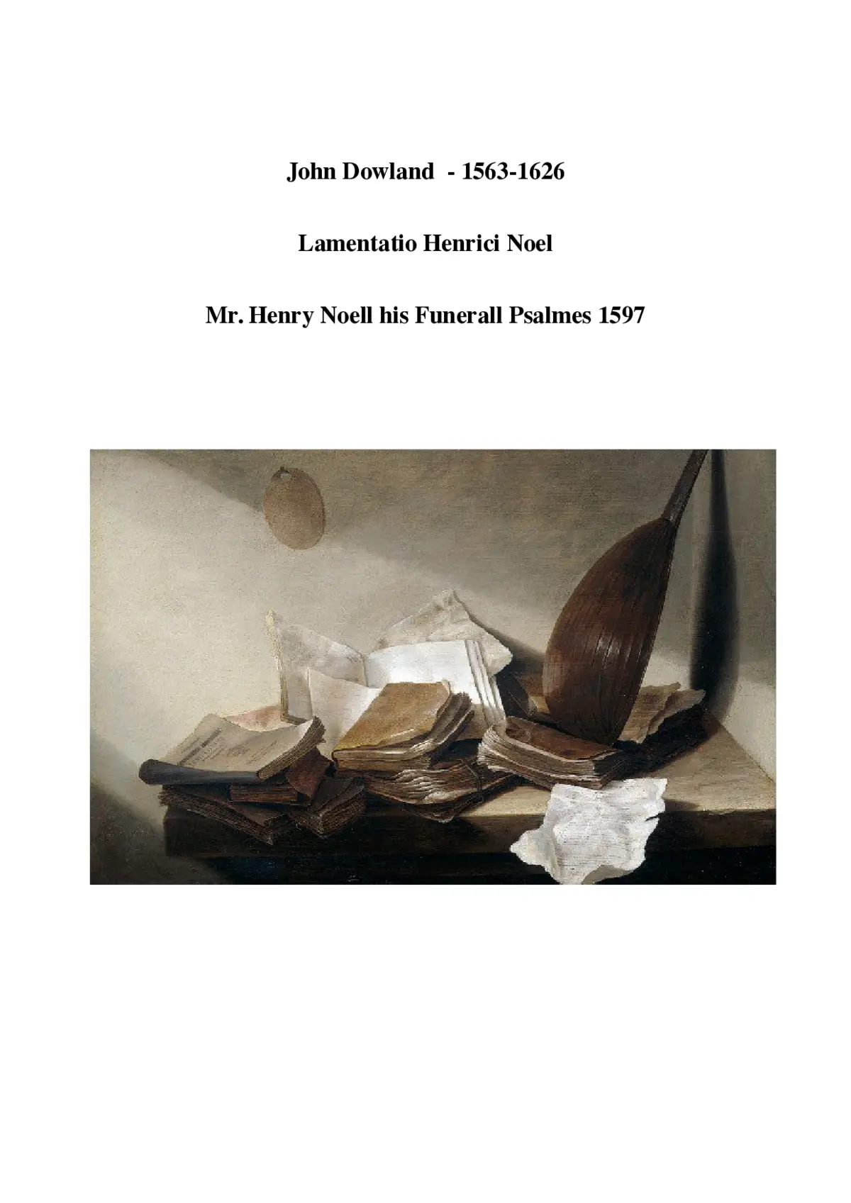 Lamentatio Henrici Noel - Page 1