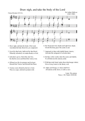 Draw nigh, and take the body of the Lord