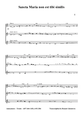 Sancta Maria non est tibi similis