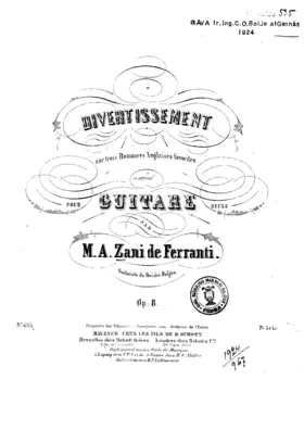 Divertissement sur 3 Romances Anglaises favorites, Op.8