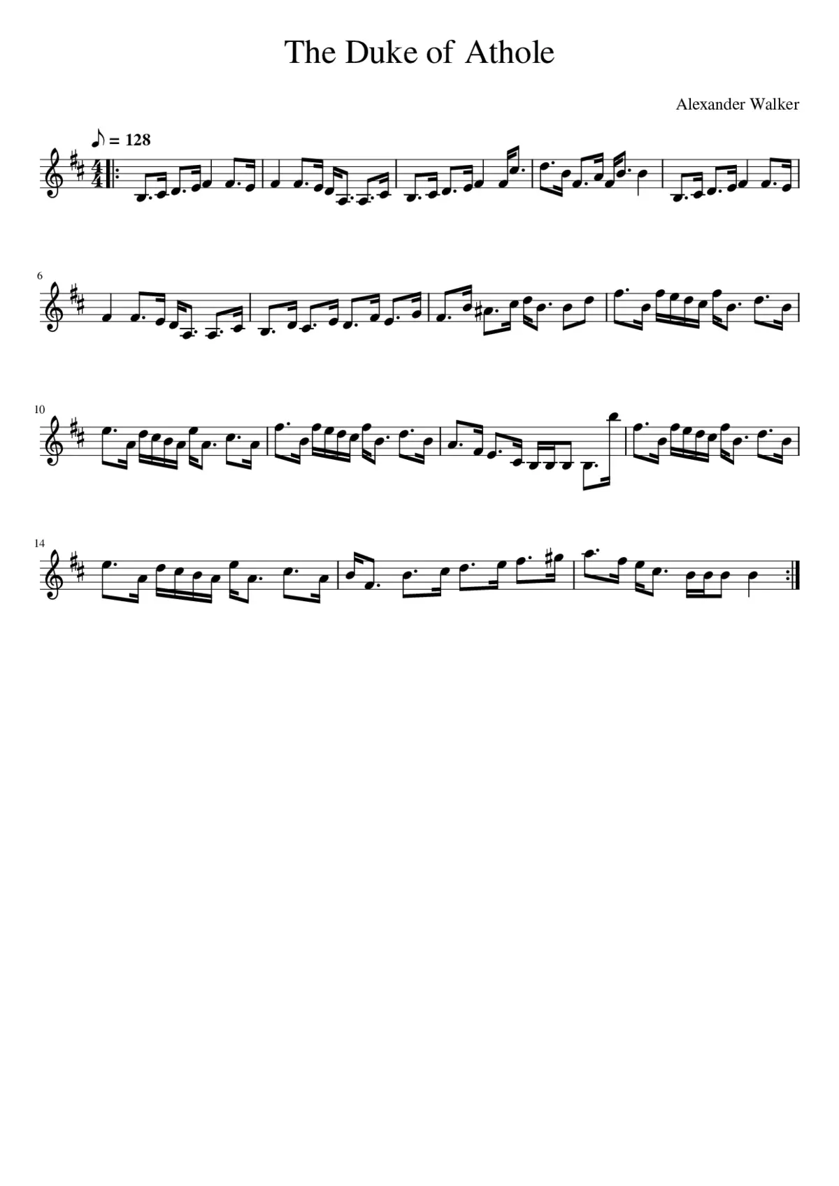 The Duke of Athole - Page 1