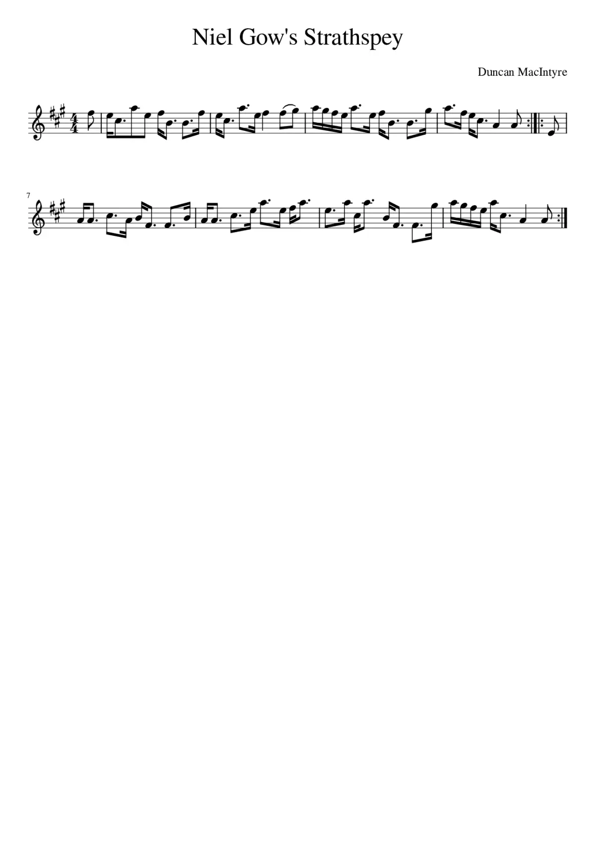 Niel Gow's Strathspey - Page 1