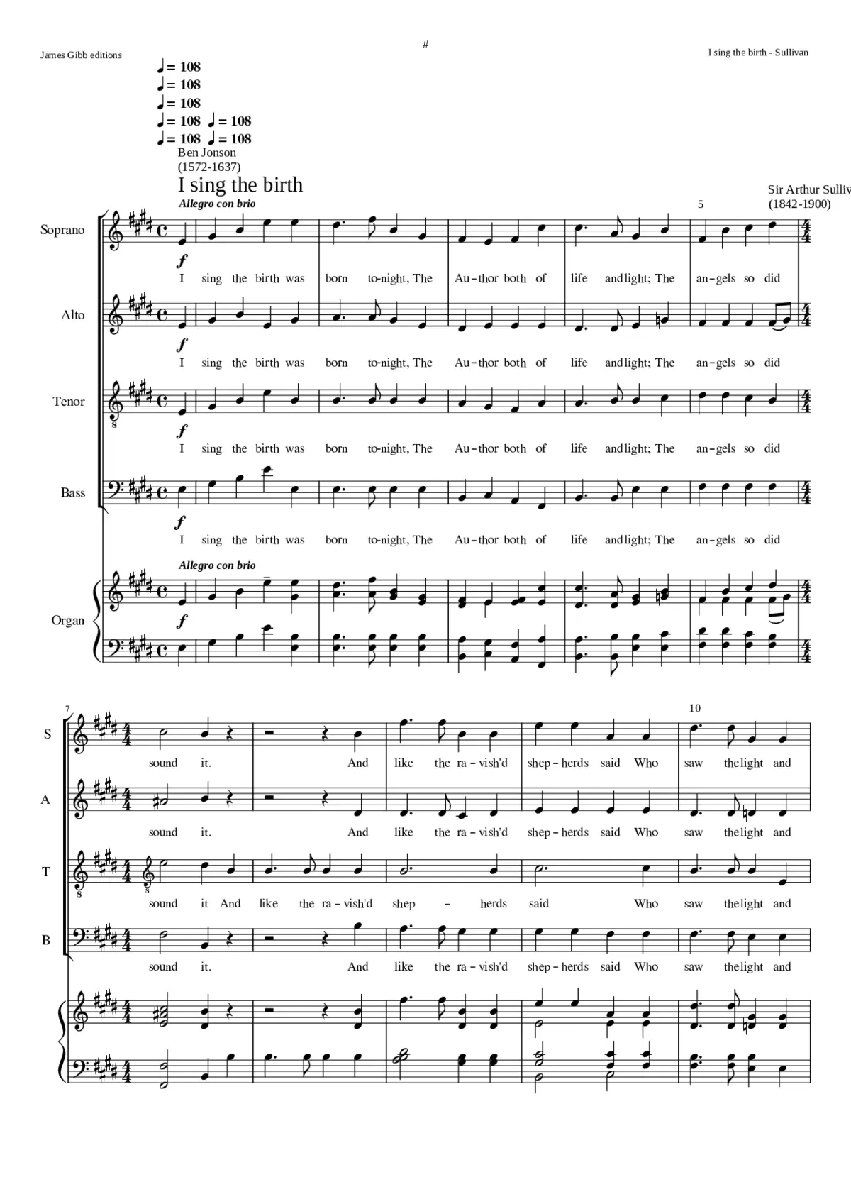 I Sing the Birth - Page 1